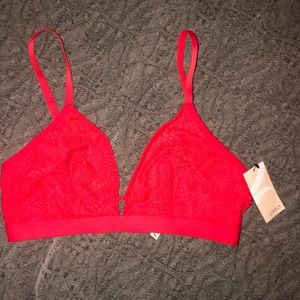 Lively Size 2 Bralette in a bright red lace